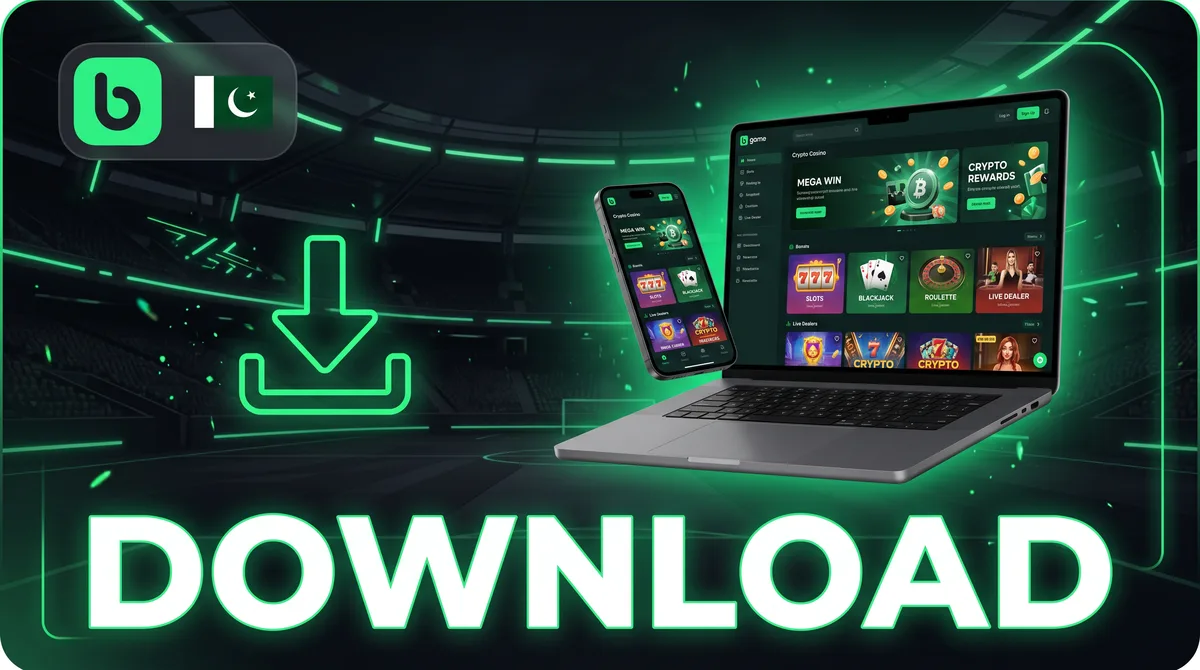 BC Game download banner for Android APK, iOS and PC in Pakistan